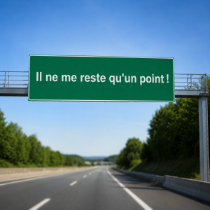 Il me reste 1 point sur mon permis...