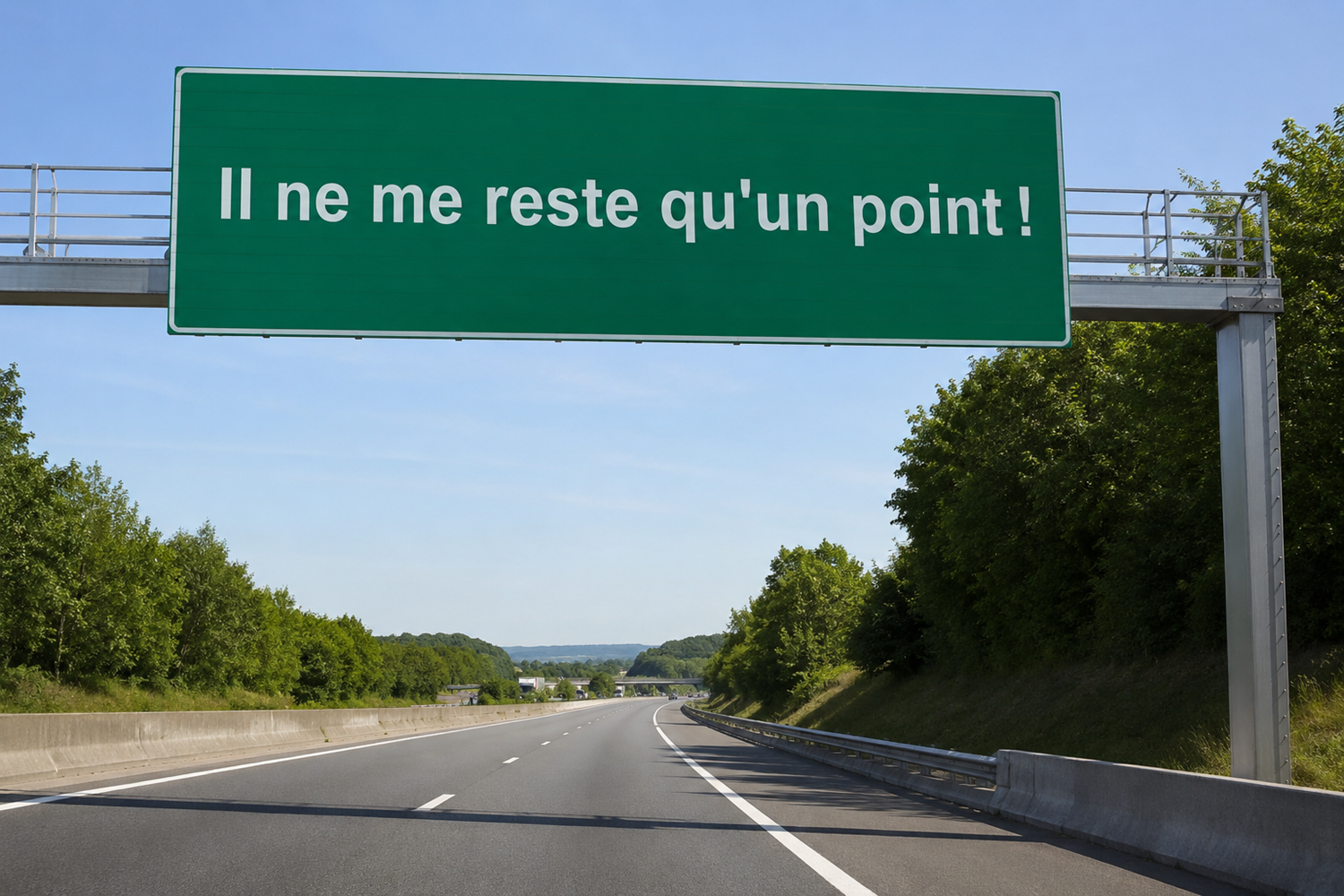 image de l'article Il me reste 1 point sur mon permis...